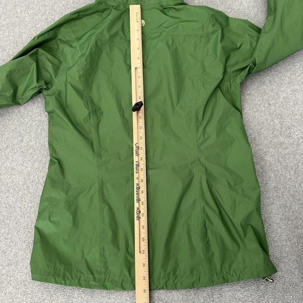 Mountain Hardwear Jacket Small Green Dry Q EVAP Plasmic Hooded Rain Shell Hiking - Picture 12 of 16